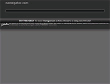 Tablet Screenshot of namegator.com